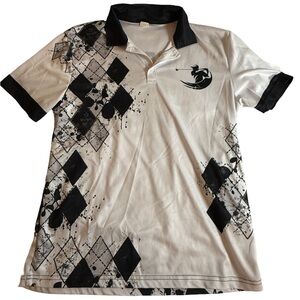 Stylish Black and White Polo Shirt